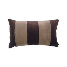 Load image into Gallery viewer, MOCHA BLOCK STRIPE RECTANGLE CUSHION