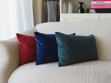 Load image into Gallery viewer, Cobalt Blue Velvet Rectangle Cushion