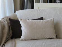 Load image into Gallery viewer, Cream Velvet Rectangle Cushion