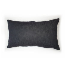 Load image into Gallery viewer, Hazeldee Home Handmade bold colour-block trainer cushion, rectangular bolster shape with real laces trim on a black denim base. A great conversational trainer cushion for kids and grown ups alike! Bring some fun and colour into your space with this handmade cushion with a trainer with laces detail! colour-block sneaker trainer cushion with Hazeldee Home label detail. Approximately 12" x 20" (30cm x 50cm) with a zip opening. Comes with a polycotton cushion inner.