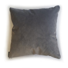 Load image into Gallery viewer, White Swan Grey Velvet Cushion