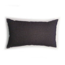 Load image into Gallery viewer, Handmade hi-top trainer cushion, rectangular bolster shape with real laces trim on a black denim base. A great conversational trainer cushion for kids and grown ups alike! Bring some fun and colour into your space with this handmade cushion with a hi-top trainer with laces detail! Black and cream monochrome floral print hi-top sneaker trainer cushion with cream laces and contrast detail.