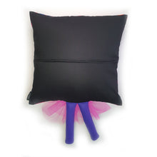 Load image into Gallery viewer, Hazeldee Home Handmade Robot Munchkin Cushion with trim detail and legs that extend from the body of the cushion.    Designed and handmade by Hazeldee Home, these cushions are a bundle of fun! Each Cushion is one-of-a-kind with bright backgrounds and bold contrasting robot character detail!   Approximately 16" x 16" (40cm x 40cm) with a centre back zip. Comes with a polycotton cushion inner.    Each Hazeldee Home Munchkin Character Cushion comes with a numbered Certificate of Authenticity.