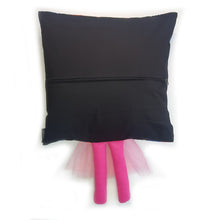 Load image into Gallery viewer, Hazeldee Home Handmade Robot Munchkin Cushion with trim detail and legs that extend from the body of the cushion.    Designed and handmade by Hazeldee Home, these cushions are a bundle of fun! Each Cushion is one-of-a-kind with bright backgrounds and bold contrasting robot character detail!   Approximately 16" x 16" (40cm x 40cm) with a centre back zip. Comes with a polycotton cushion inner.    Each Hazeldee Home Munchkin Character Cushion comes with a numbered Certificate of Authenticity.