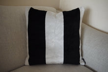Load image into Gallery viewer, Monochrome Velvet Stripe Cushion