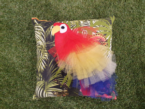 Red Parrot Cushion