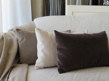 Load image into Gallery viewer, Cream Velvet Rectangle Cushion
