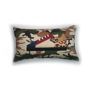 Camouflage Colour Block Trainer Cushion with Laces
