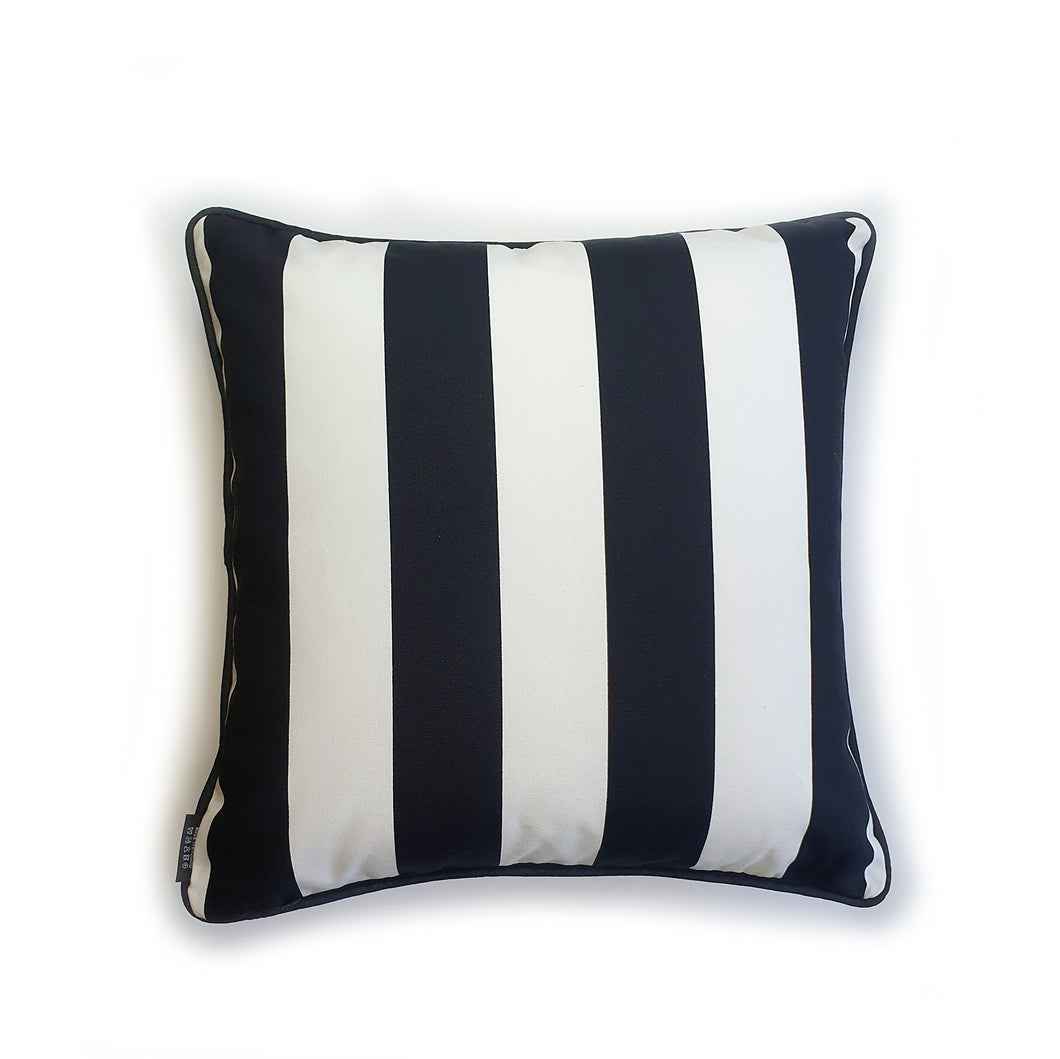 Monochrome Cotton Stripe Cushion
