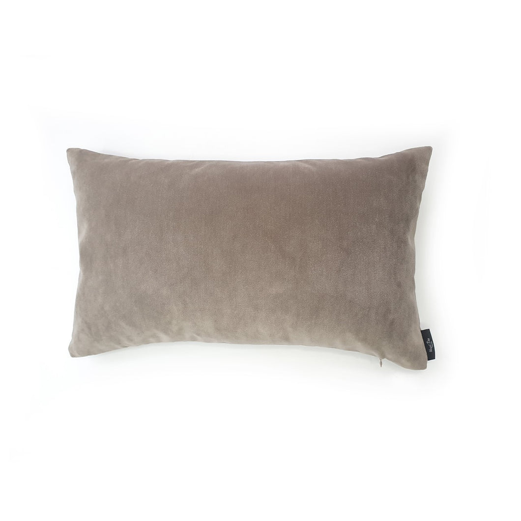 Hazeldee Home Handmade cotton Italian velvet rectangle bolster cushion.  A simple but effective accent cushion that adds warmth and texture to any space.  A great addition to minimalist décor, a fantastic way to introduce colour and an accompaniment to a maximalist interior.   Approximately 12