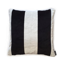 Load image into Gallery viewer, Monochrome Velvet Stripe Cushion
